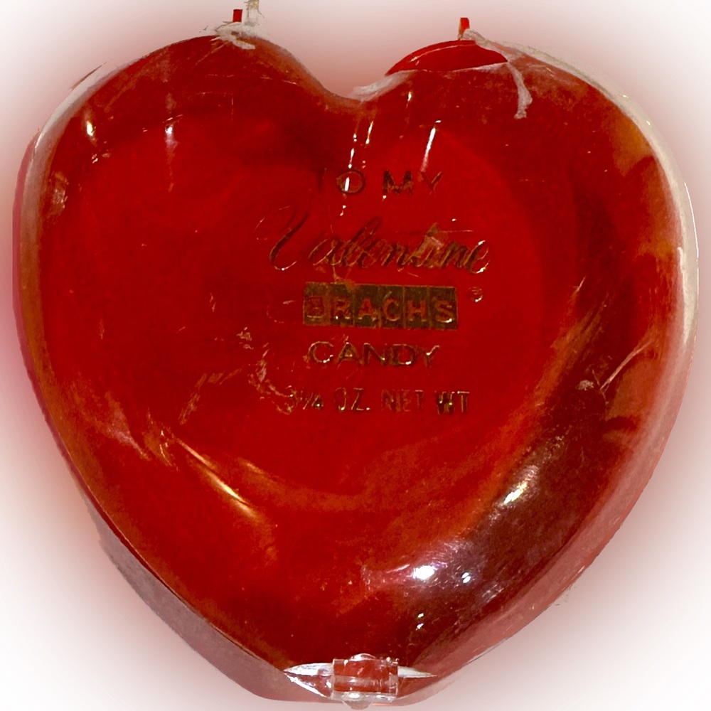 VTG RARE 1980’s BRACHS VALENTINE CONVERSATION HEART PLASTIC BOX FLAWED TRINKETS